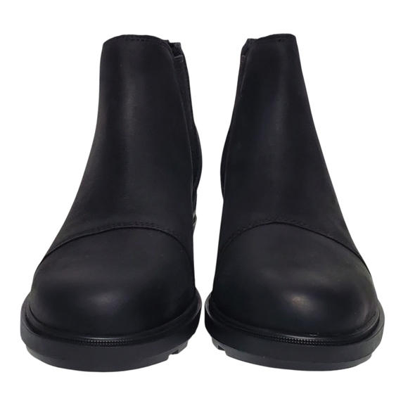 New Sorel Evie ll Chelsea ankle boots black leather suede wedge waterproof comfy - Picture 8 of 16